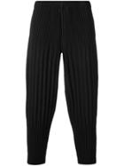 Homme Plissé Issey Miyake Pleated Drropped Crotch Trousers - Black