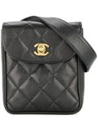Chanel Vintage Chanel Quilted Waist Bum Bag - Black