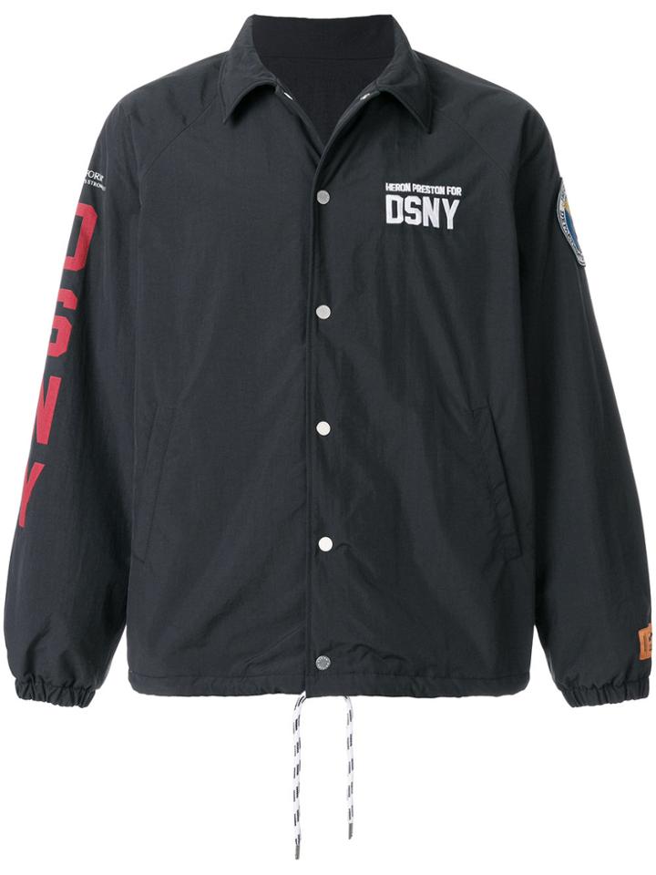 Heron Preston Drawstring Hem Patch Jacket - Black