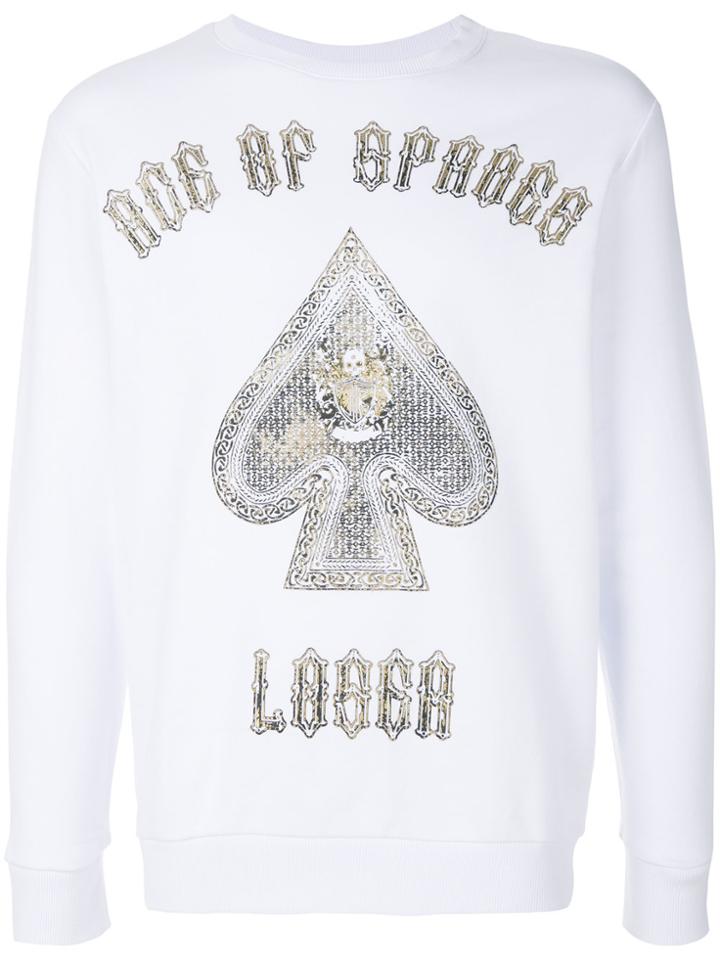 John Richmond Print Long-sleeve Sweatshirt - White