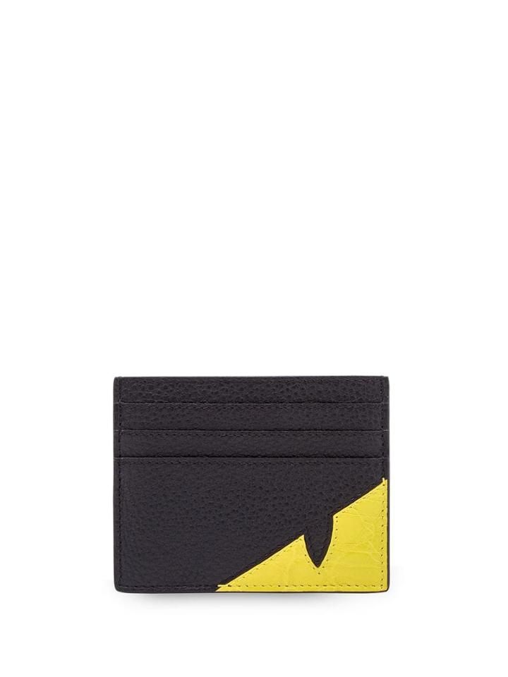 Fendi Diabolic Eye Card Holder - Black