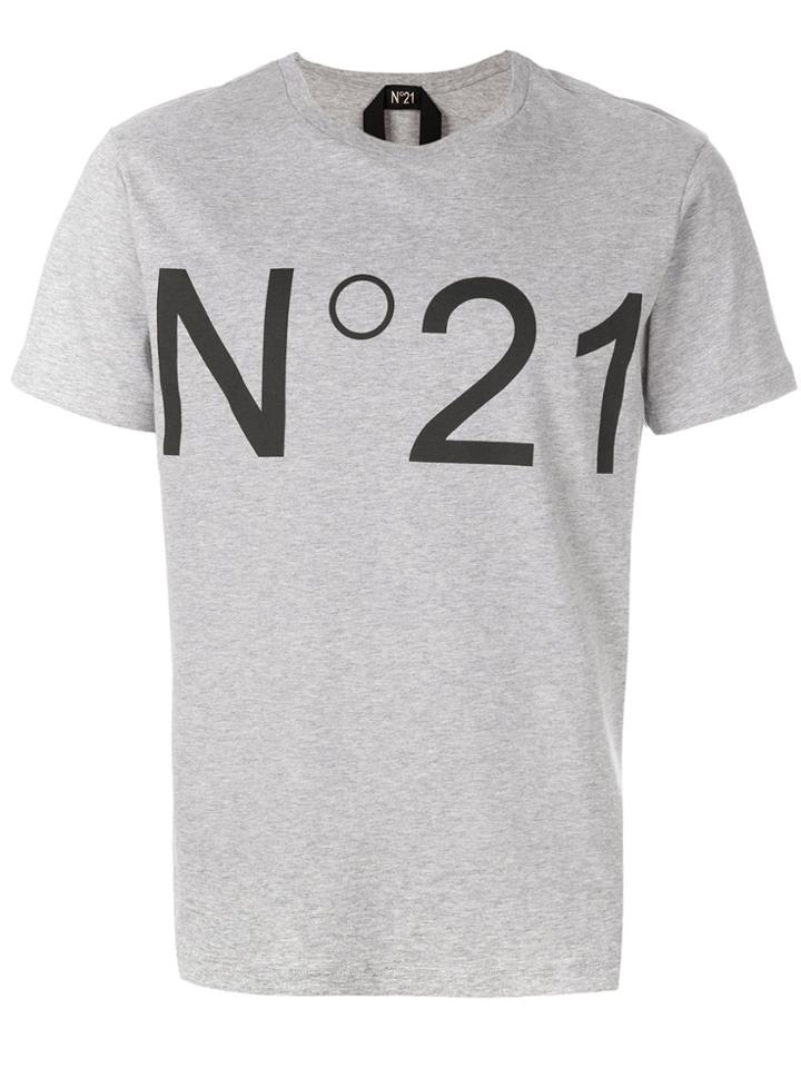 No21 Logo Print T-shirt - Grey