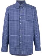 Polo Ralph Lauren Plaid Button-down Shirt, Men's, Size: 17, Blue, Cotton