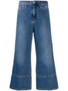 Msgm Cropped Flared Jeans - Blue