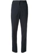 Christopher Esber Micro-stripe High Waist Trousers - Blue