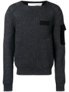 Off-white Two-tone Ribbed Jumper - Black