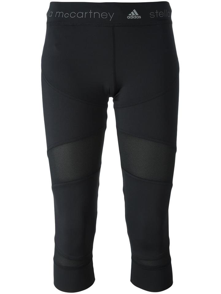 Adidas By Stella Mccartney Fitness 3/4 Length Capris Leggings, Women's, Size: Large, Black, Polyester/spandex/elastane
