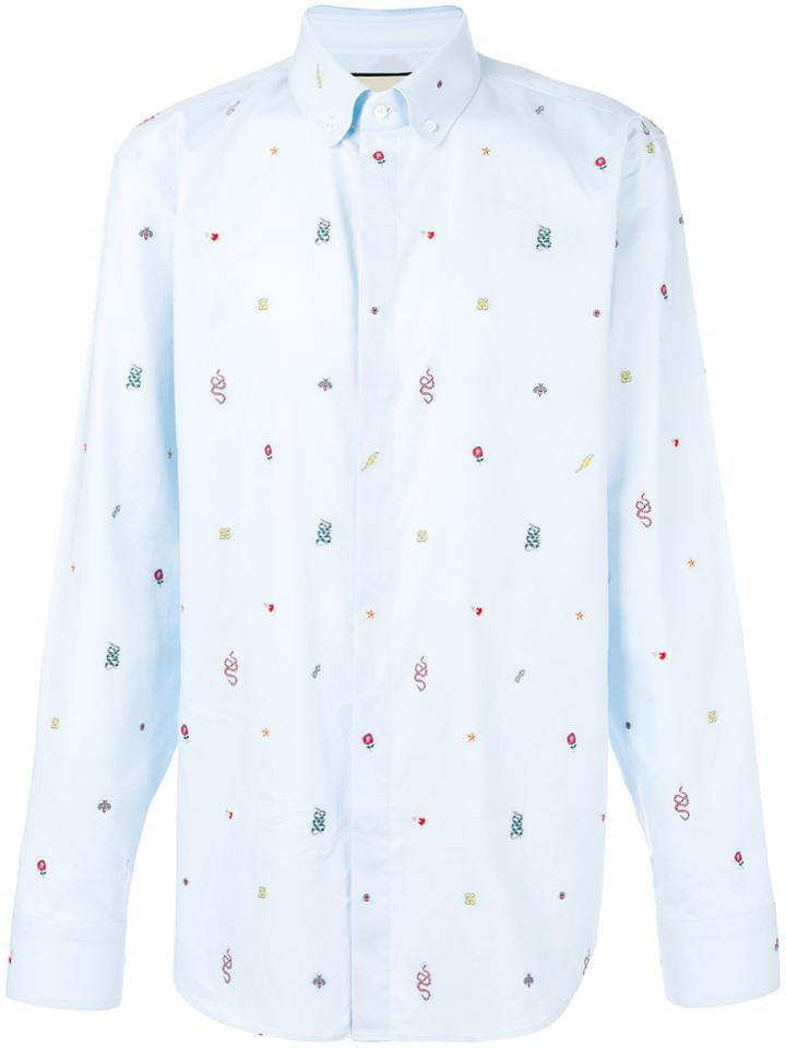 Gucci Symbols Oxford Duke Shirt - Blue