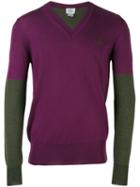 Vivienne Westwood Man Two-tone Sweater, Men's, Size: Medium, Pink/purple, Wool