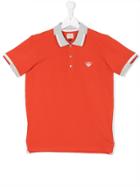 Armani Junior Teen Contrast-trim Polo Shirt - Yellow & Orange