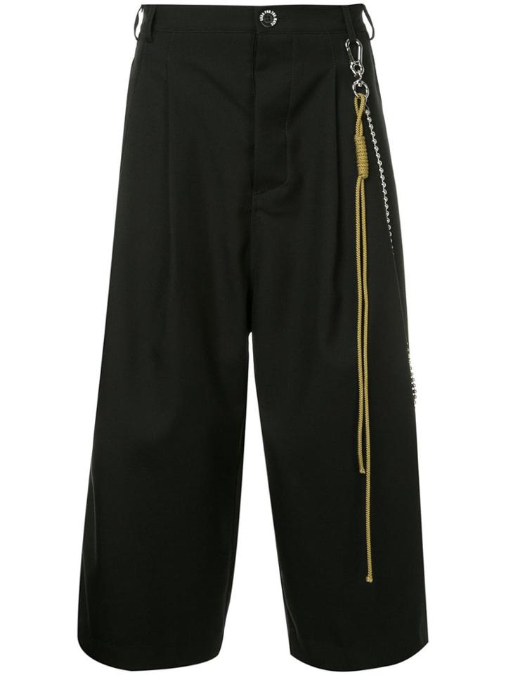 Song For The Mute Cropped Wide Leg Trousers - Black
