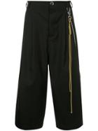 Song For The Mute Cropped Wide Leg Trousers - Black