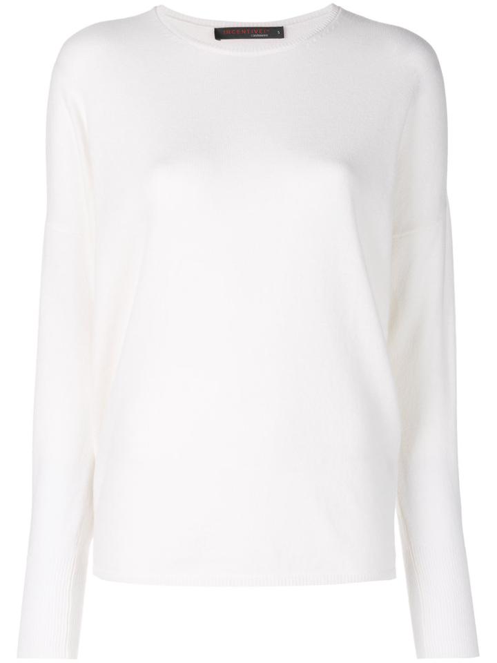 Incentive! Cashmere - Semi-sheer Jumper - Women - Cashmere - L, White, Cashmere