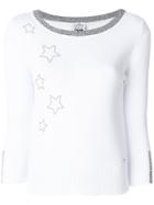 Twin-set Star Embroidered Sweater - White