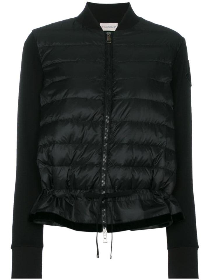 Moncler Knitted Sleeve Puffer Jacket - Black