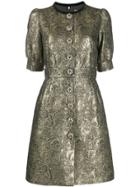 Dolce & Gabbana Metallic Brocade Short Dress - Gold