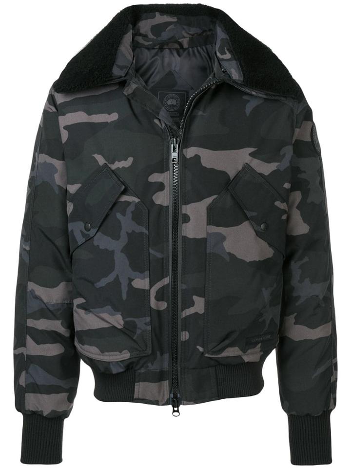 Canada Goose Military Printed Bomber Jacket - Black