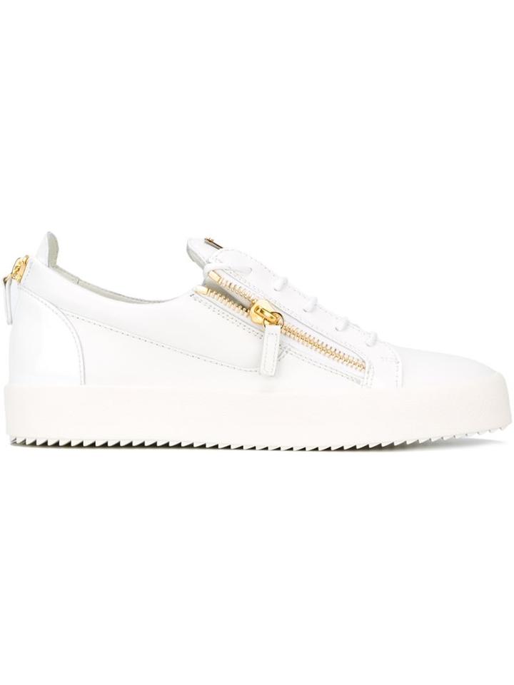 Giuseppe Zanotti Design Frankie Low-top Sneakers, Men's, Size: 43, White, Leather/rubber