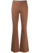 Blanca Mid-rise Flared Trousers - Brown