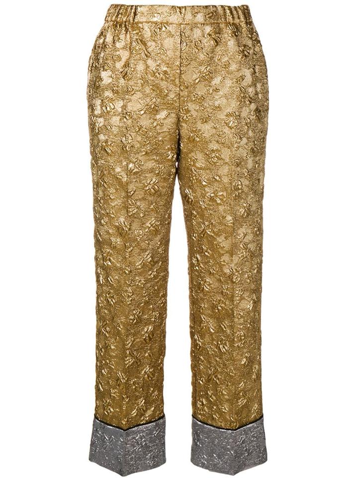 No21 Brocade Trousers - Gold