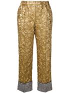 No21 Brocade Trousers - Gold