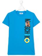 Moschino Kids Logo Print T-shirt, Boy's, Size: 14 Yrs, Blue