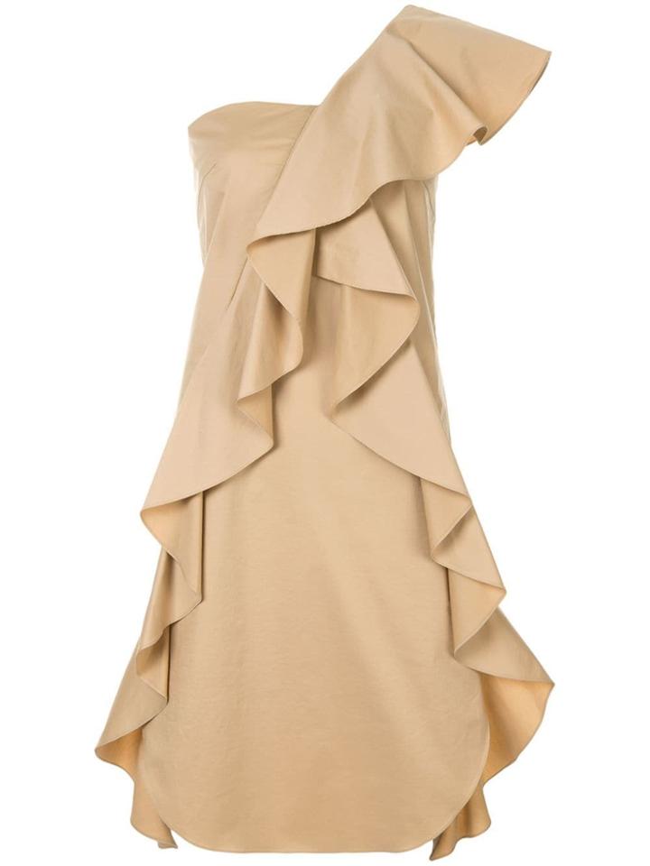 Goen.j One Shoulder Mini Dress - Brown