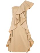 Goen.j One Shoulder Mini Dress - Brown