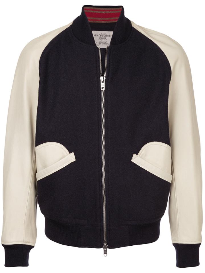 Kent & Curwen Contrast Baseball Jacket - Black