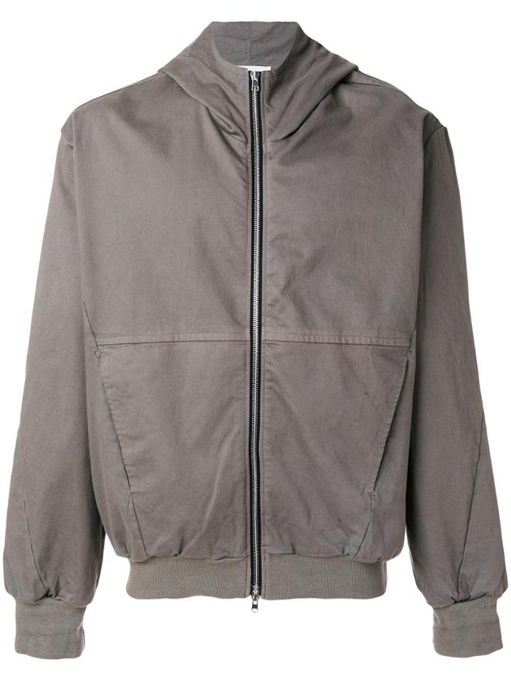 Lost & Found Rooms Collarless Bomber Jacket - Grey