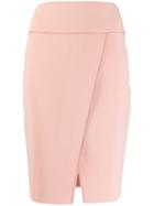 Elisabetta Franchi Pencil Skirt With Front Slit - Pink