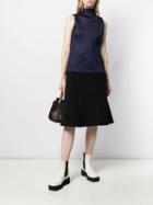 Pleats Please By Issey Miyake Sleeveless Pleated Top - Blue