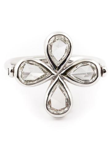 Marie Helene De Taillac Diamond Four-leaf Clover Ring