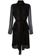 Diane Von Furstenberg Blaine Shirt Dress, Size: 4, Black, Silk