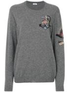 Valentino - Tattoo Beaded Jumper - Men - Cotton/polyamide/polyester/metallic Fibre - Xl, Grey, Cotton/polyamide/polyester/metallic Fibre