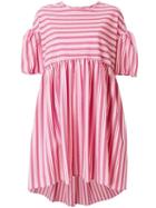 Henrik Vibskov Striped Dress With Puff Sleeves - Pink