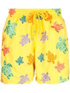 Vilebrequin Turtle Print Swim Shorts - Yellow