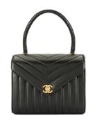 Chanel Vintage Mademoiselle Stitch Handbag - Black