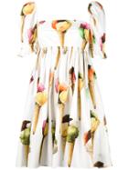 Dolce & Gabbana - Ice-cream Print Dress - Women - Cotton - 42, Women's, White, Cotton