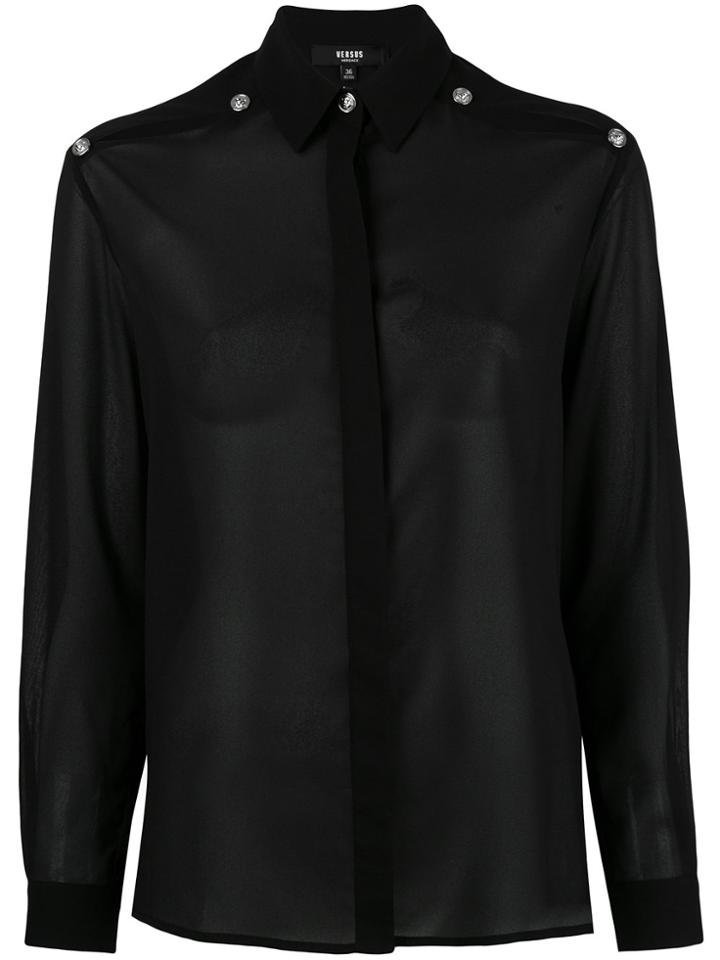 Versus Slit Shoulder Shirt - Black