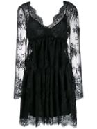 Aniye By Lace Contrast Short Dress - Black