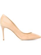 Jimmy Choo Esme 85 Pumps, Women's, Size: 39.5, Nude/neutrals, Patent Leather/leather