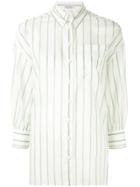 Brunello Cucinelli Piped Stripe Shirt - White