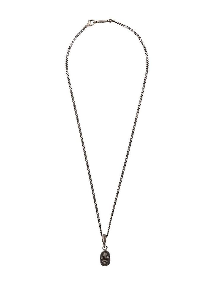 Roman Paul Fleur-de-lis Dog Tag Necklace - Gold