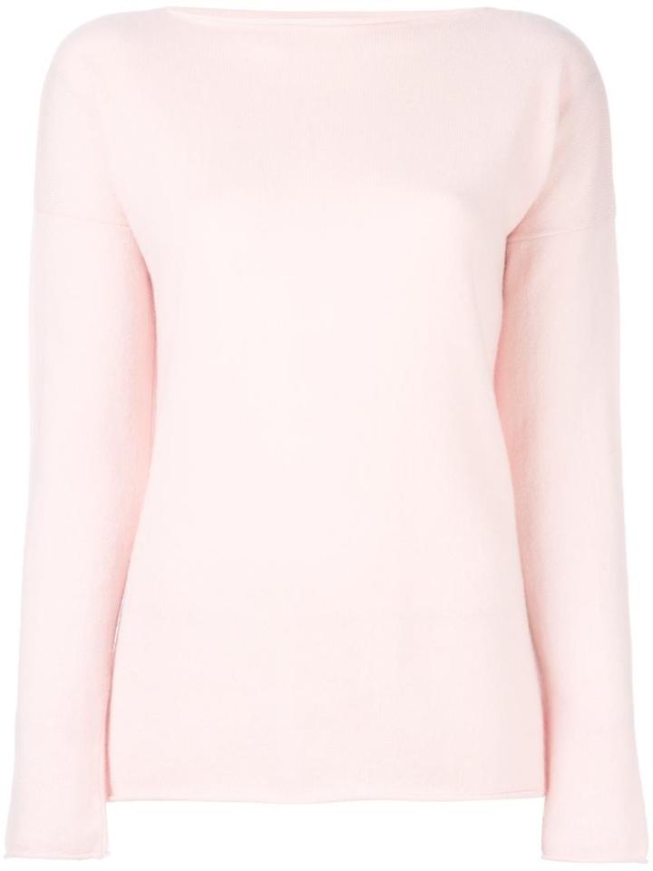 Incentive! Cashmere Boat Neck Jumper, Women's, Size: Large, Pink/purple, Cashmere