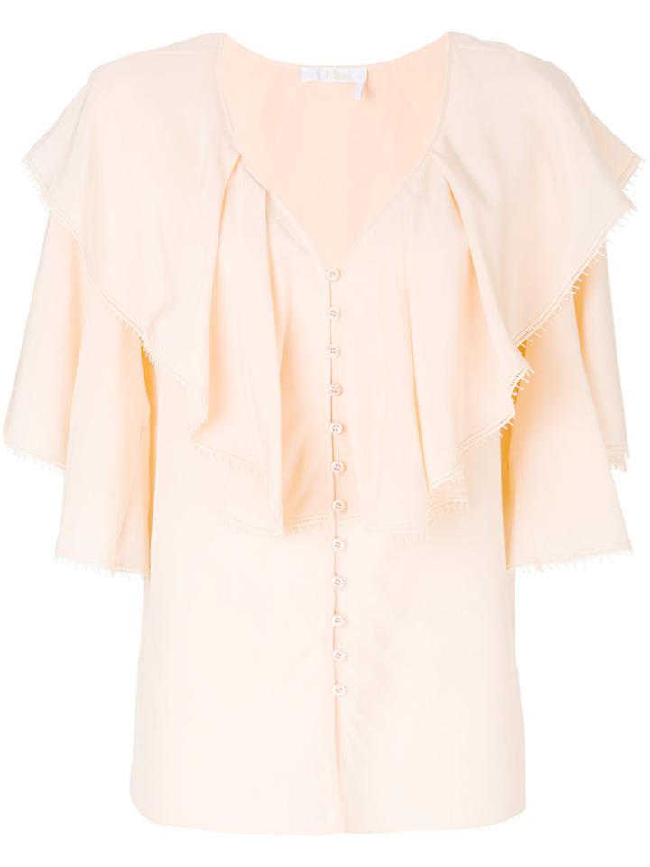 Chloé Ruffle Blouse - Yellow & Orange