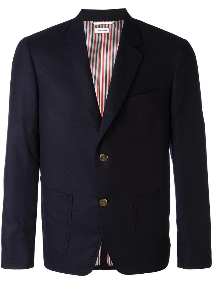 Thom Browne Embroidered Crab Blazer - Blue