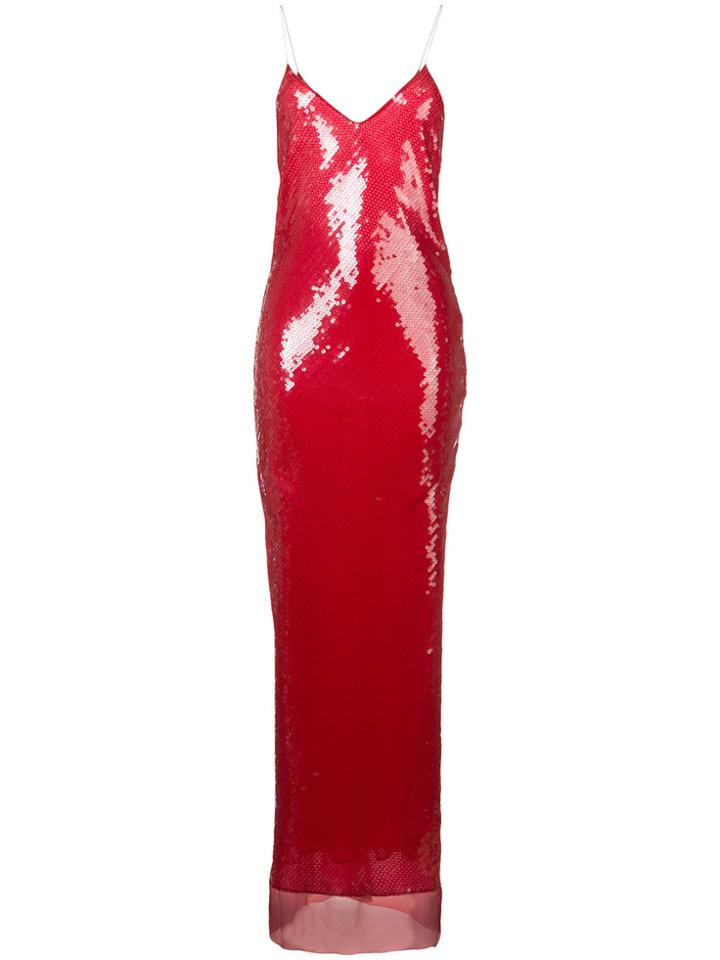 Stella Mccartney Sequin Evening Dress - Red