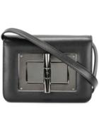 Tom Ford - Foldover Top Crossbody Bag - Women - Calf Leather - One Size, Black, Calf Leather