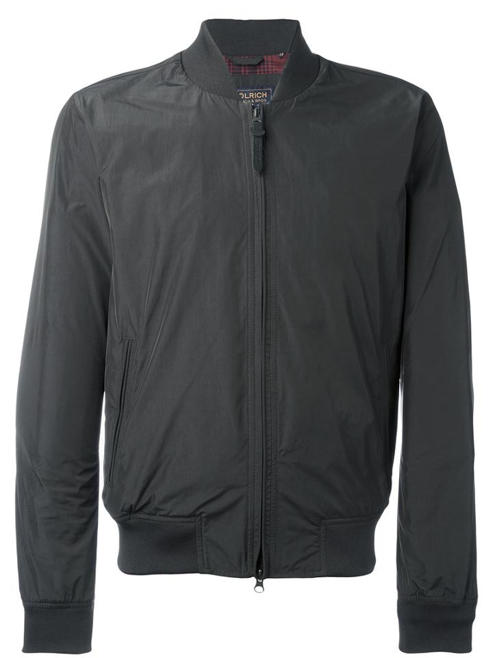Woolrich Zipped Bomber Jacket, Men's, Size: Medium, Black, Polyester/polyamide/cotton